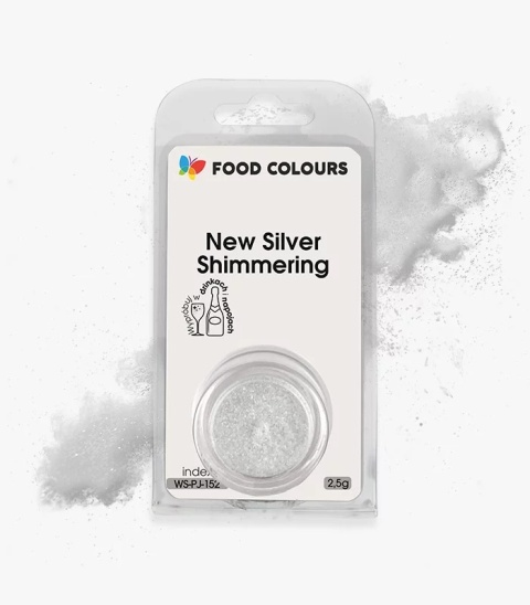 Barwnik metaliczny w proszku New Silver Shimmering WS-PJ-152, WS-P-152, sklep cukierniczy Kraków