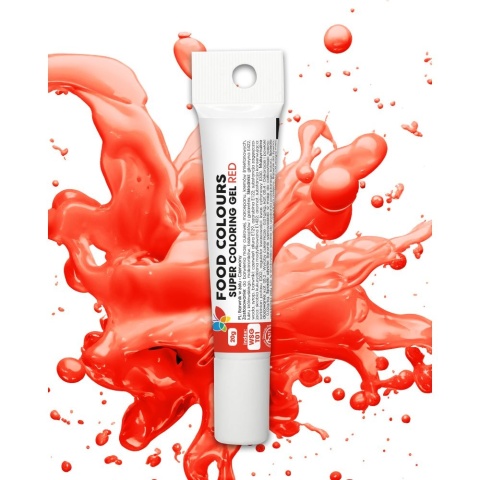 Barwnik spożywczy w żelu w tubce - Food Colours - czerwony, 20 g, sklep cukierniczy Kraków