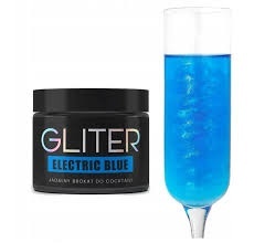 Brokat jadalny GLITER ELECTRIC BLUE, sklep cukierniczy Kraków