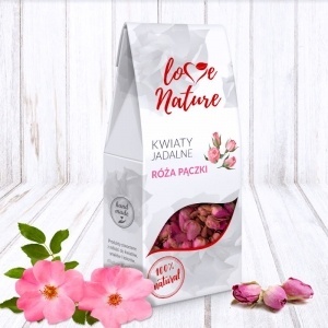 Kwiaty jadalne RÓŻA W PĄCZKACH Love Nature Sklep cukierniczy Kraków