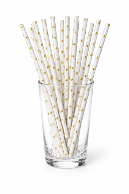 Słomki papierowe do napoi ZŁOTE GWIAZDKI, sklep cukierniczy Kraków