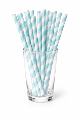 Słomki papierowe NIEBIESKIE PASKI, sklep cukierniczy Kraków