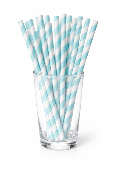 Słomki papierowe NIEBIESKIE PASKI, sklep cukierniczy Kraków