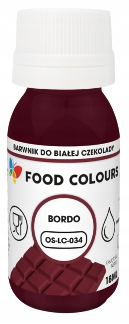 Barwnik do czekolady i mas tłustych BURGUNDOWY 18 ml, sklep cukierniczy Kraków