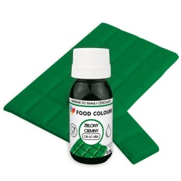 Barwnik do czekolady i mas tłustych ZIELONY CIEMNY 18 ml, sklep cukierniczy Kraków
