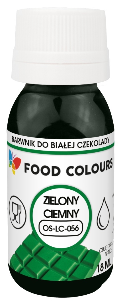 Barwnik do czekolady i mas tłustych ZIELONY CIEMNY 18 ml, sklep cukierniczy Kraków