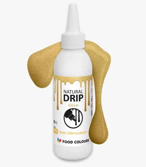 Drip do tortu, zastygająca polewa czeoladowa GOLD- kolor złoty