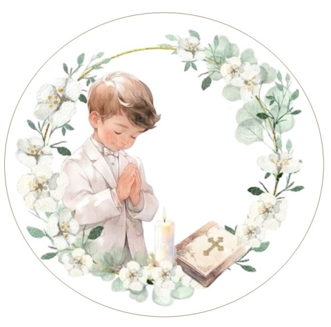 Wydruk jadalny spożywczy I Komunia święta, sklep cukierniczy Kraków, dekoracje na tort Kraków