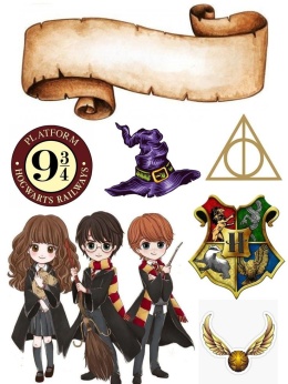 Wydruk jadalny spożywczy Harry Potter, sklep cukierniczy Kraków, dekoracje na tort Kraków
