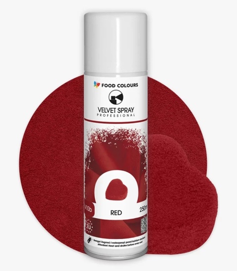 Zamsz w sprayu CZERWONY 250 ml VELVET SPRAY, sklep cukierniczy Kraków