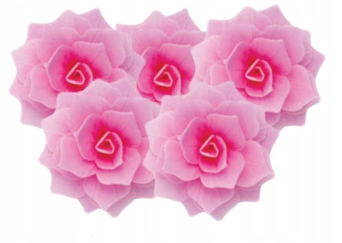 Dekoracja waflowa RÓŻA ROZALIA różowa, sklep cukierniczy Kraków