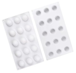 Forma silikonowa na monoporcje biała kule 3,3cm 15szt, sklep cukierniczy Kraków