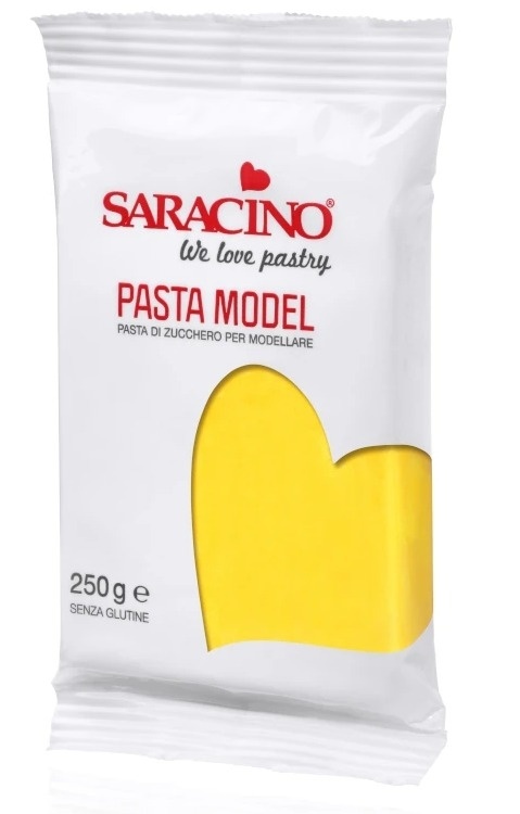 Masa cukrowa do modelowania ŻÓŁTA 250g Saracino, sklep cukierniczy Kraków
