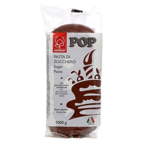 Masa cukrowa do obkładania i prostych figurek BRĄZOWA 1 kg Modecor, sklep cukierniczy Kraków