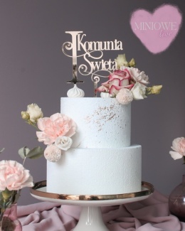 Topper na tort PIERWSZA KOMUNIA ŚWIĘTA WERSJA RZYMSKA, sklep cukierniczy Kraków