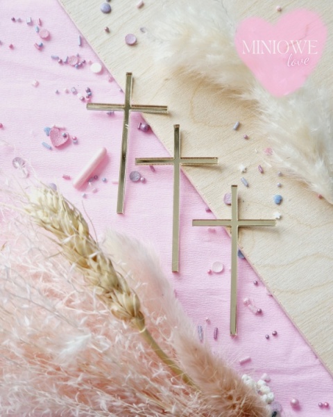 Dekor na tort KRZYŻ SMUKŁY 8x7,6 cm, sklep cukierniczy Kraków