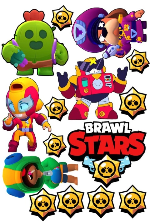 Wydruk jadalny na tort BRAWL STARS wz.VI, sklep cukierniczy Kraków