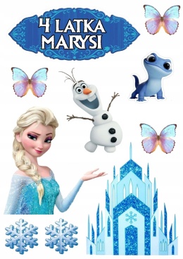 Wydruk jadalny na tort KRAINA LODU wz.I, sklep cukierniczy Kraków