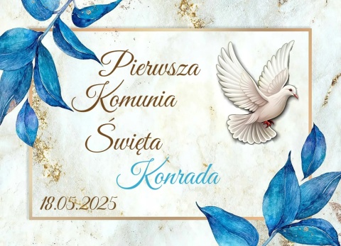 Wydruk jadalny na tort KOMUNIA ŚWIĘTA wz.XVIII