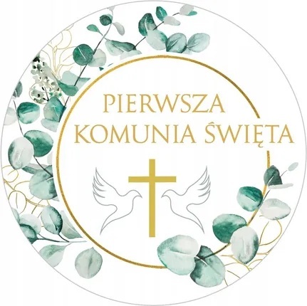 Wydruk jadalny na tort KOMUNIA ŚWIĘTA wz.XIX, sklep cukierniczy Kraków