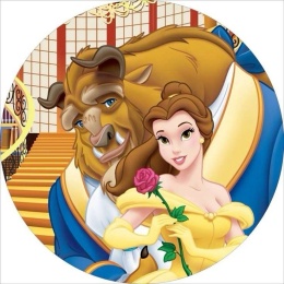 Wydruk jadalny na tort PIĘKNA I BESTIA wz.I, sklep cukierniczy Kraków