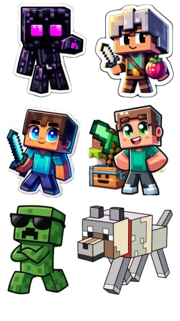 Wydruk jadalny na tort MINECRAFT wz.II, sklep cukierniczy Kraków