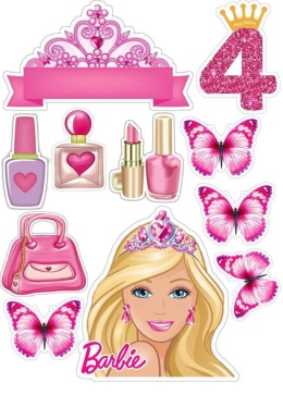 Wydruk jadalny na tort BARBIE wz.I, sklep cukierniczy Kraków