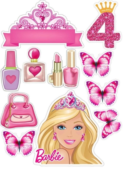 Wydruk jadalny na tort BARBIE wz.I, sklep cukierniczy Kraków