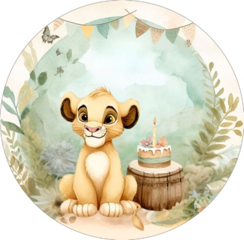 Wydruk jadalny na tort KRÓL LEW wz.I, sklep cukierniczy Kraków