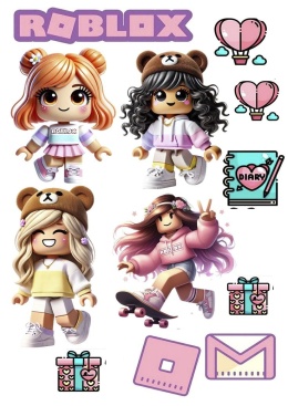 Wydruk jadalny na tort ROBLOX wz.I, sklep cukierniczy Kraków