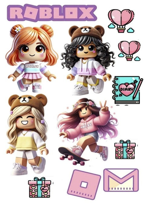 Wydruk jadalny na tort ROBLOX wz.I, sklep cukierniczy Kraków