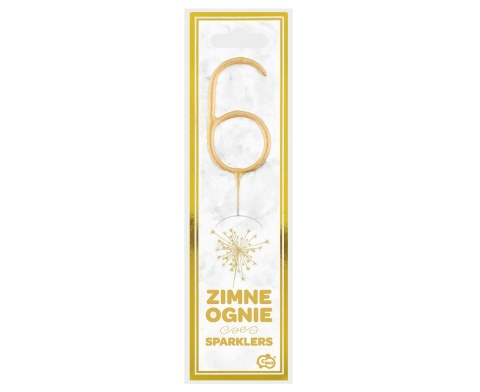 Zimne ognie cyferka 6 złota,sklep cukierniczy Kraków