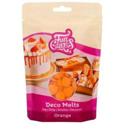 Deco Melts Pastylki Czekoladowe POMARAŃCZOWE 250 g FunCakes,sklep cukierniczy Kraków