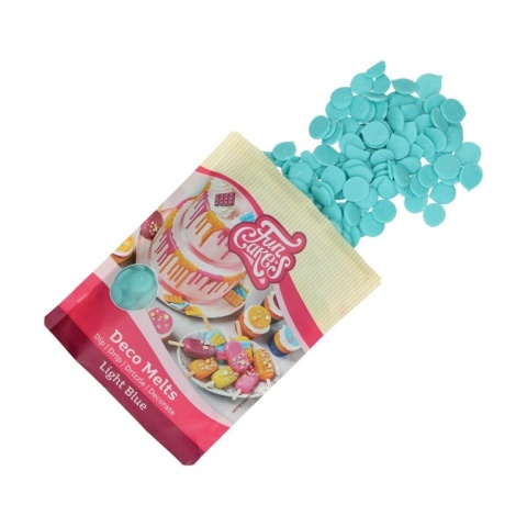 Deco Melts Pastylki Czekoladowe JASNY NIEBIESKI 250 g FunCakes,sklep cukierniczy Kraków