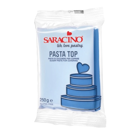 Masa cukrowa do obkładania TOP NIEBIESKA Saracino 250g, sklep cukierniczy Kraków