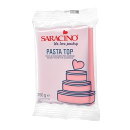 Masa cukrowa do obkładania TOP JASNY RÓŻOWY Saracino 250g, sklep cukierniczy Kraków
