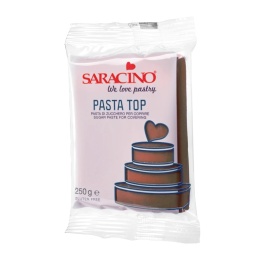 Masa cukrowa do obkładania TOP BRĄZOWA Saracino 250g, sklep cukierniczy Kraków