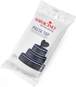 Masa cukrowa do obkładania tortu TOP CZARNA Saracino 1 kg, sklep cukierniczy Kraków