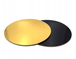 Podkład dwustronny gruby pod ciasto CZARNO- ZŁOTY 26 cm,sklep cukierniczy Kraków