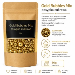 Posypka cukrowa GOLD BUBBLES, sklep cukierniczy Kraków