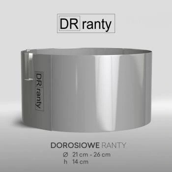 Rant regulowany bez podziałki 21-26 cm h14,sklep cukierniczy Kraków
