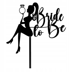 Topper dekoracyjny BRIDE TO BE,sklep cukierniczy Kraków