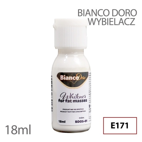 Wybielacz do mas tłustych BIANCO DORO 18ml- do dekoracji niejadalnych, sklep cukierniczy Kraków